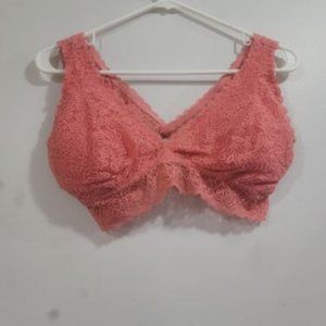 Maurices Bralette Womens Size XL Lace Pink